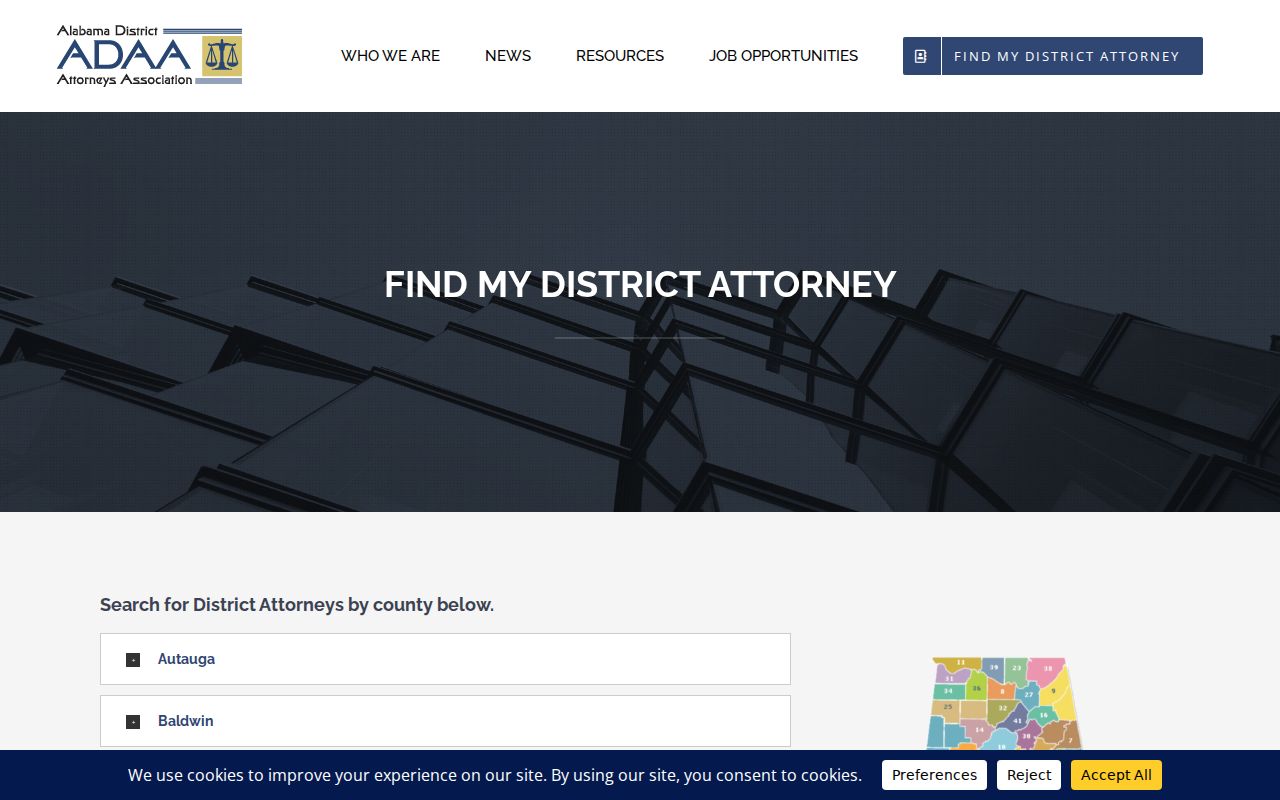 Cullman County criminal court records Alabama District Attorneys directory
