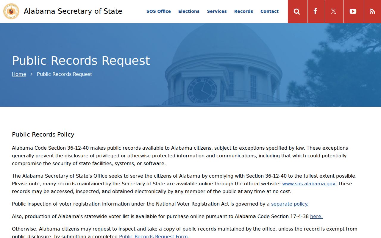 Cullman County court records Alabama public records request source