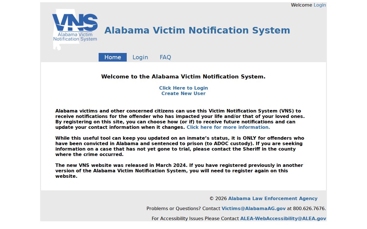 Cullman County inmate records Alabama victim notification system