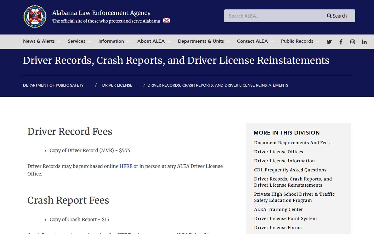Cullman County traffic court records compared with ALEA driver records